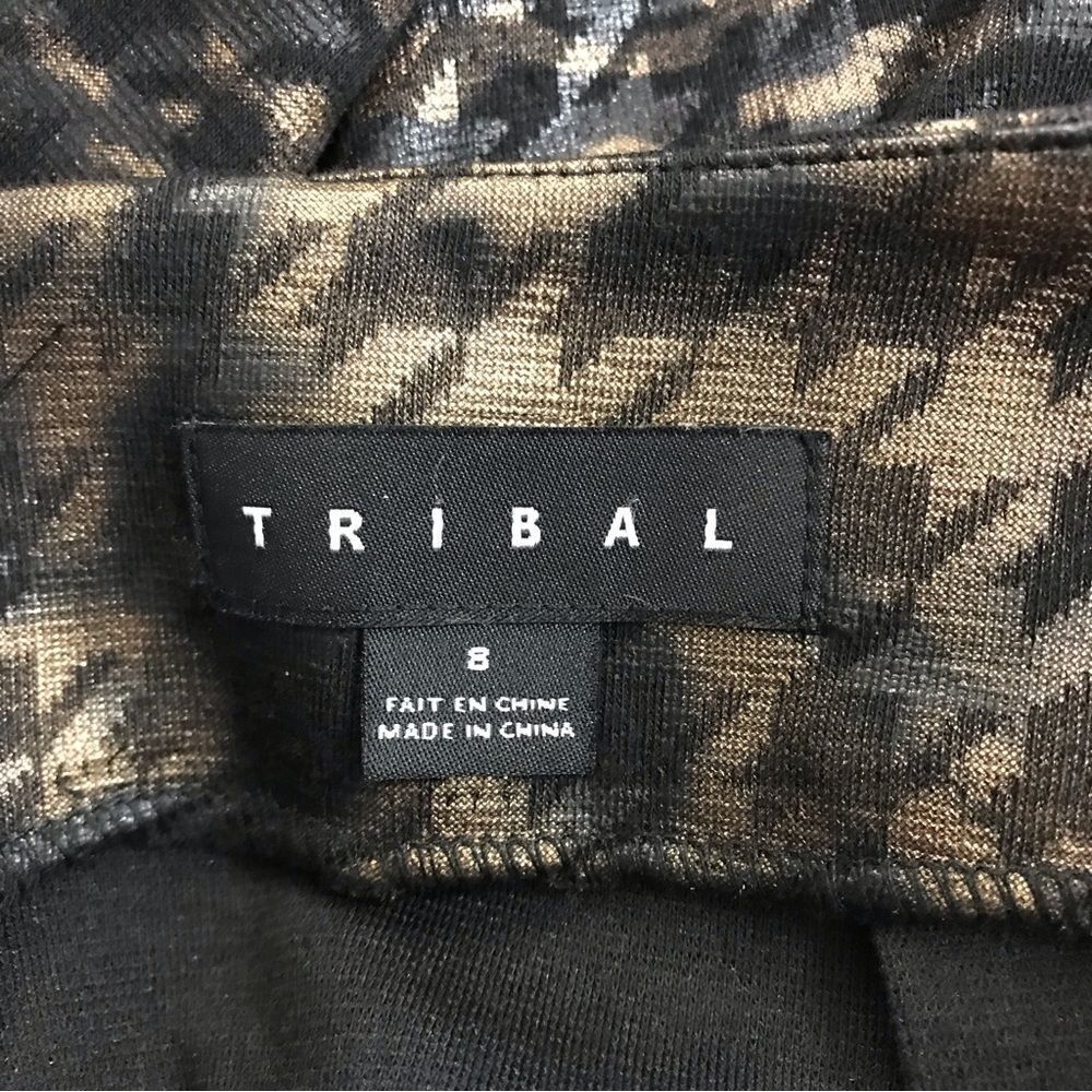 Tribal Women's 8 2-PC Skirt And Blazer Suit Set Brown Black Houndstooth Preppy - Picture 9 of 15